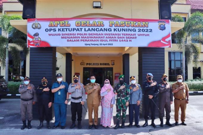 Personel TNI-Polri Siap Amankan Idul Fitri 1443 H di Rokan Hilir